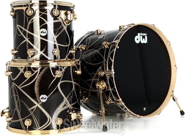 DW Collector's Series Maple 3-piece Shell Pack - Smoke Glass Contrails ...