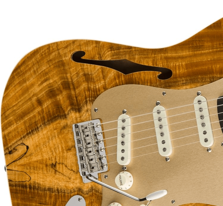 Fender Custom Shop Artisan Thinline Koa Stratocaster Aged Natural