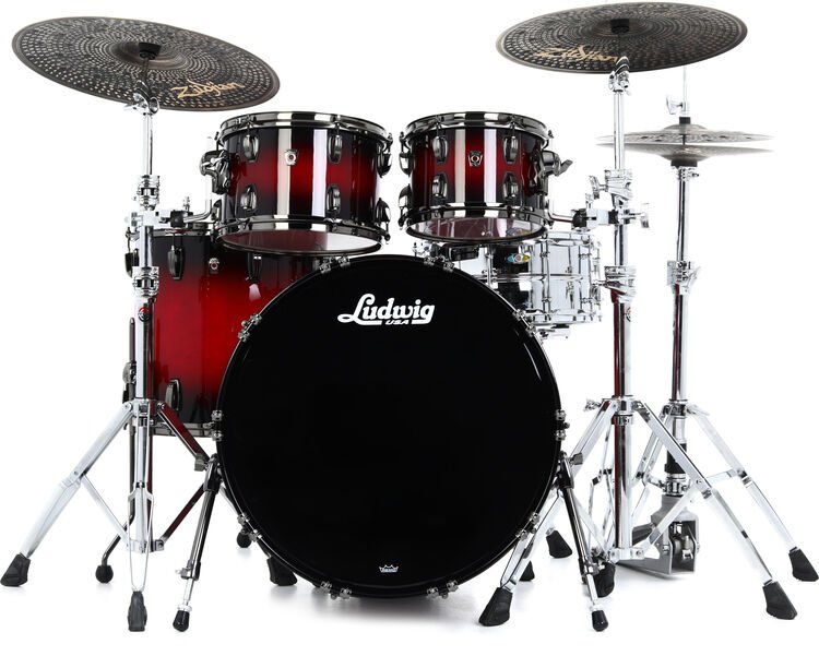 Ludwig Legacy Maple 4-piece Shell Pack - Red Burst with