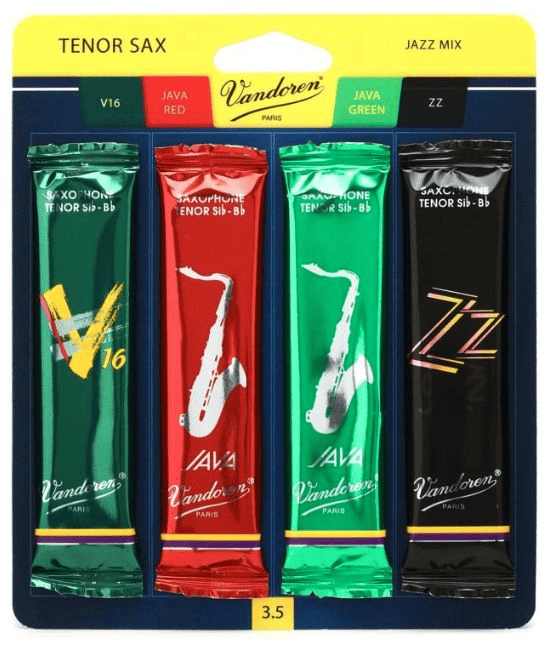 Vandoren SRMIXT35 Jazz Mix Tenor Saxophone Reeds 3.5 (4pack