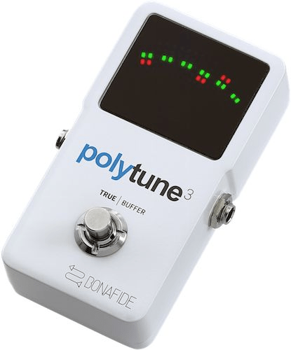 TC Electronic PolyTune 3 Polyphonic LED Guitar Tuner Pedal with Buffer