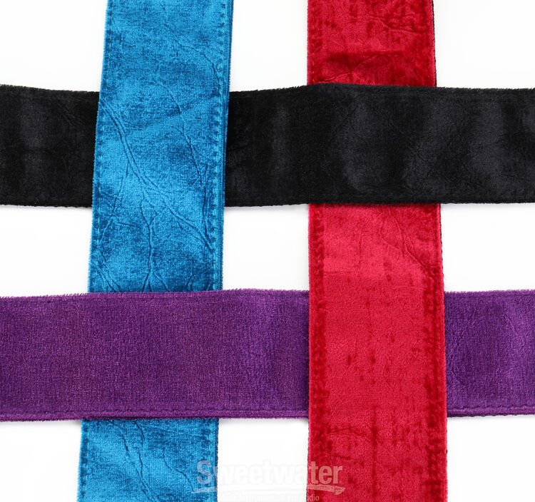 Lock-It Straps Crushed Velvet Guitar Strap - Purple | Sweetwater Lock-It Straps Crushed Velvet Guitar Strap - Purple | Sweetwater