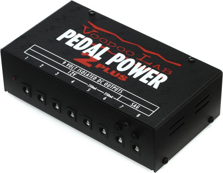 Voodoo Lab Pedal Power 2 Plus Isolated Power Supply & Pedaltrain Voodoo Lab Power Supply Mounting Bracket 