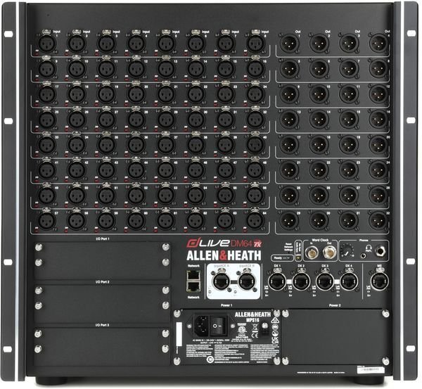 mmm Allen & Heath dLive DM64 UFX MixRack 64-input Digital Stage Box