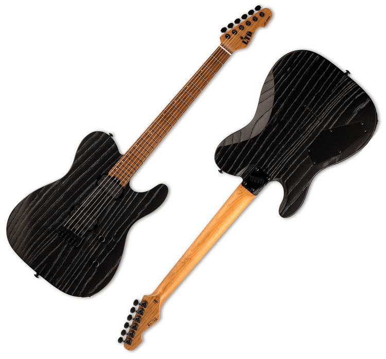 westone guitar black scalloped neck