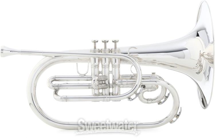 King 1121SP Ultimate Professional Marching Mellophone - Silver-plated ...