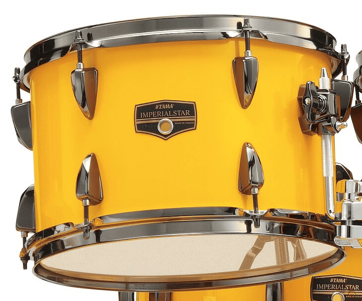 Tama Imperialstar 7-piece Shell Pack with Snare Drum and Hardware - Electric Yellow with Black Nickel Hardware