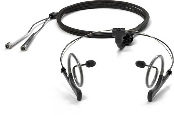 DPA 4560 Core+ Headset Binaural Microphone - MicroLock, Black