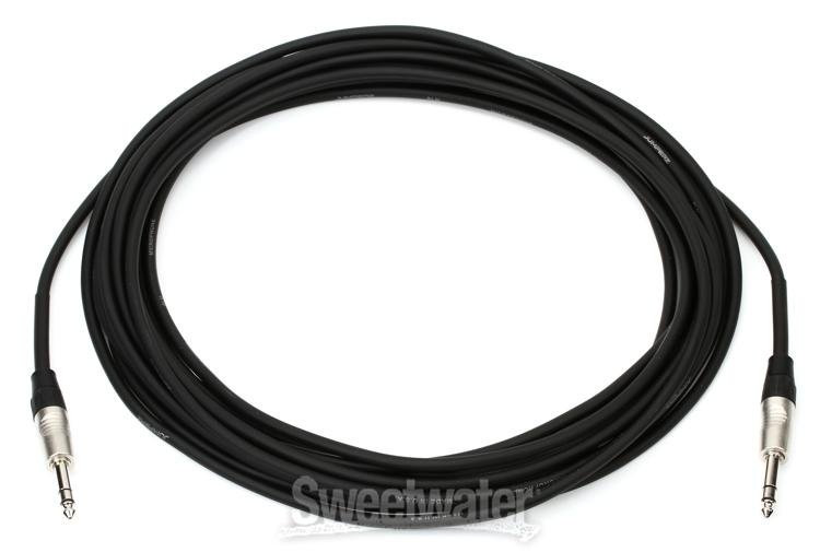 JUMPERZ JB2TRS30 Blue Line 1/4inch TRS Male to 1/4inch TRS Male Patch Cable 30 foot