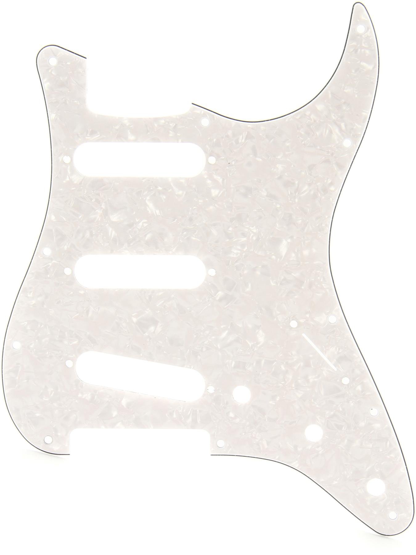 White Moto Fender Standard HSH Pickguard