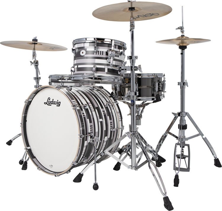 Ludwig NeuSonic Fab 22 Shell Pack - Digital Black Oyster | Sweetwater