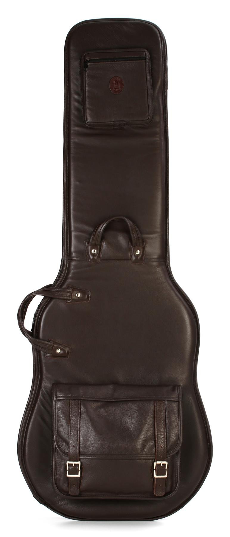 Levys Leathers LM19-DBR Deluxe Leather Bass Guitar Bag Dark Brown