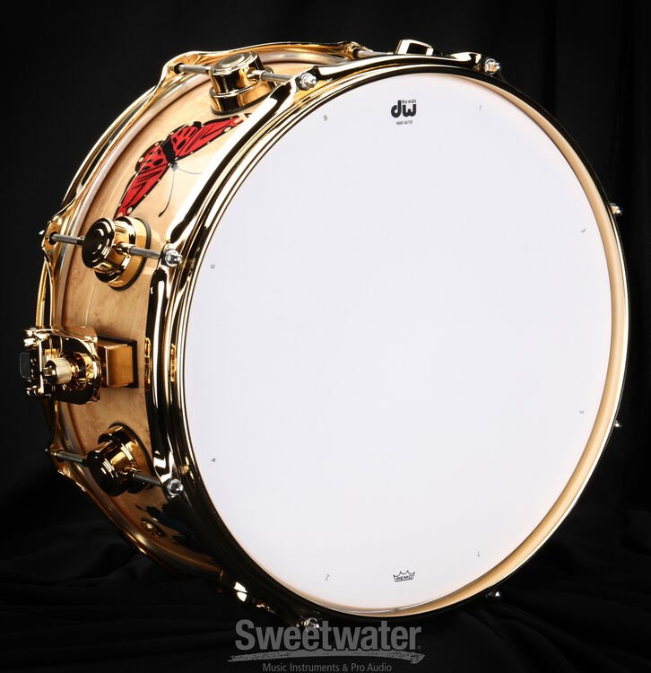 DW Collector's Sheila E. Icon Snare Drum - 5.5 inches x 13 inches, Sheila E. Tribute Inlays