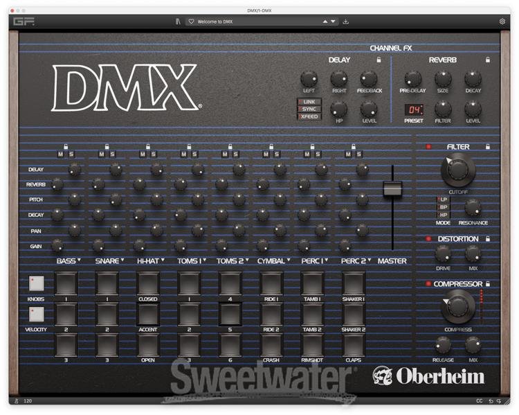 GForce Oberheim DMX Drum Machine Plugin Sweetwater