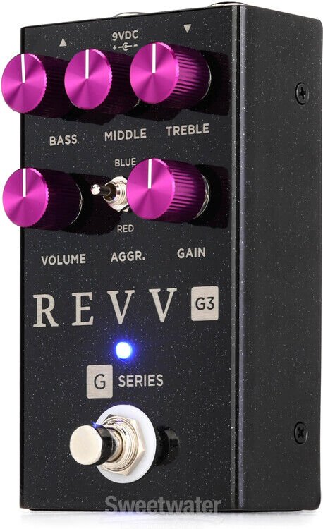 Revv G3 Purple Channel Preamp/Overdrive/Distortion Pedal - Black