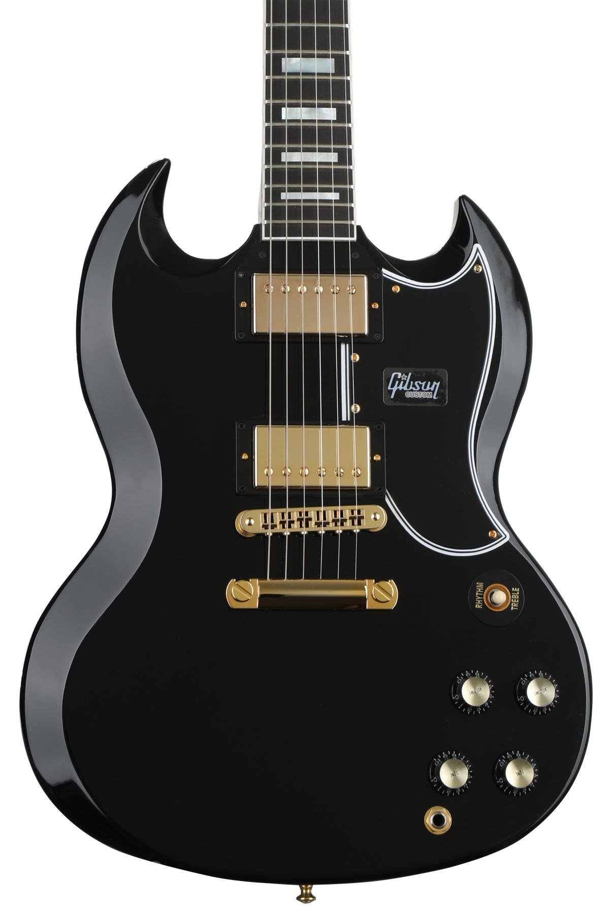 Gibson Custom Sg Custom Ebony With Ebony Fingerboard Sweetwater