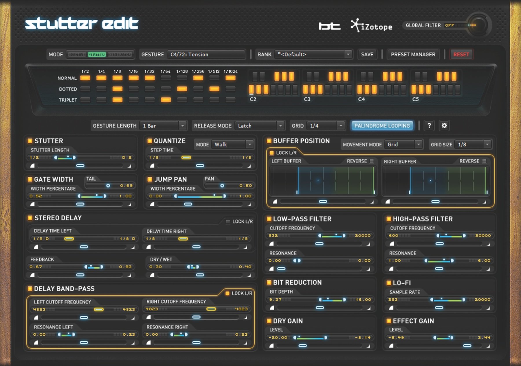 izotope stutter edit trigger on output