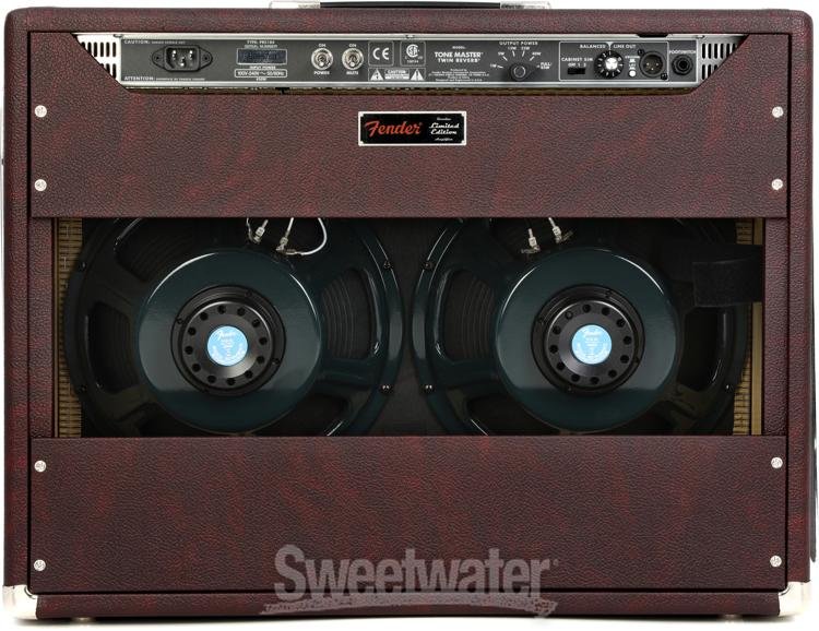 Fender Tone Master Twin Reverb 2 x 12-inch 200-watt Combo Amp - Wine Red Tolex, Sweetwater Exclusive