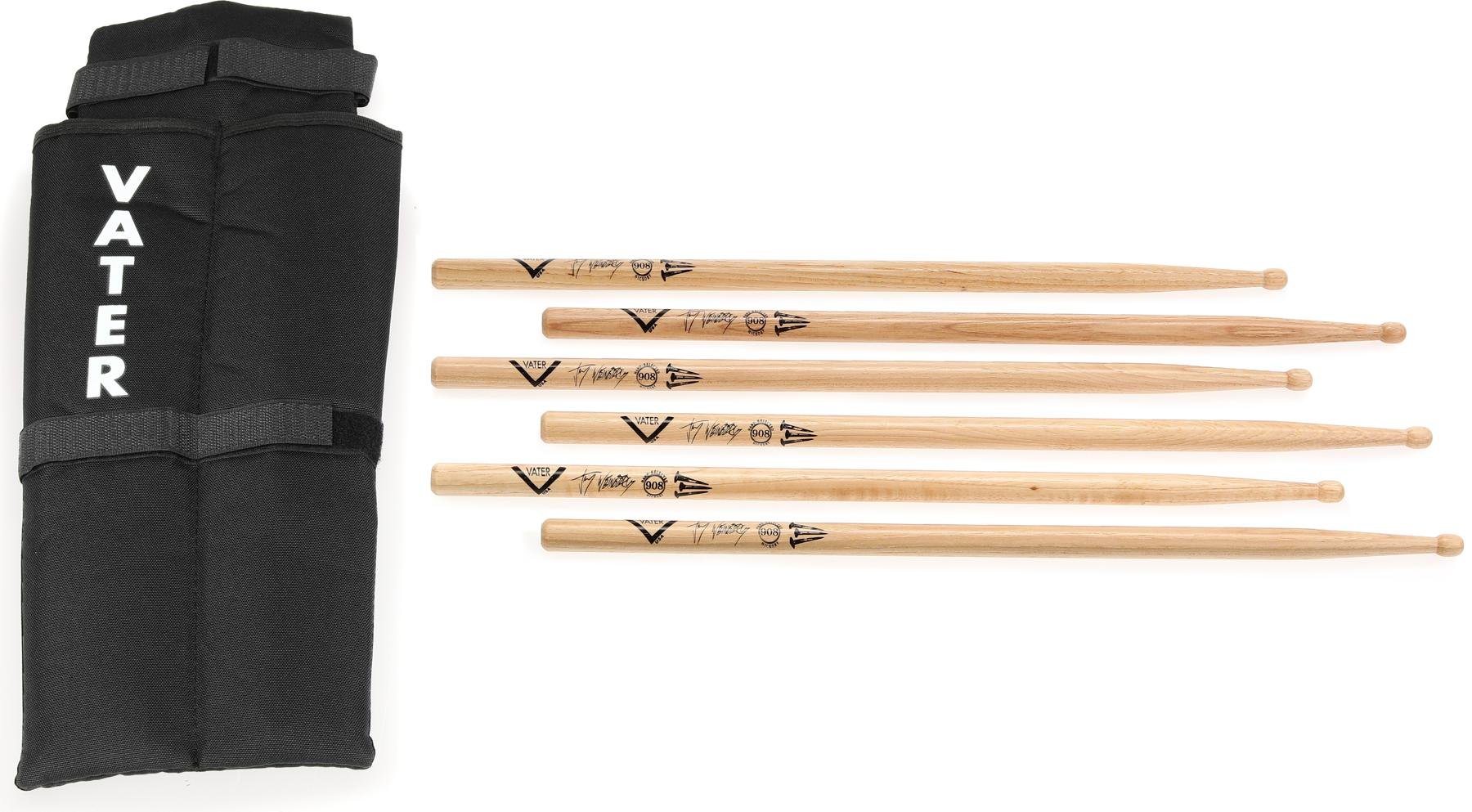 Vater Vhjw908 Jay Weinberg 908 Drum Sticks 3 Pairs With Stick Quiver Bundle Sweetwater