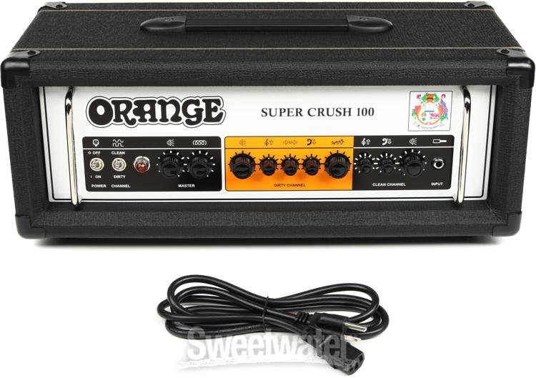 Orange Super Crush 100 - 100-watt Solid-state Head, Black