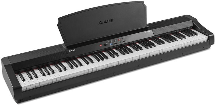  Alesis Recital Pro - 88 Key Digital Piano Keyboard with Hammer  Action Weighted Keys, 2x20W Speakers, 12 Voices, Record and Lesson Mode, FX  and Display : Musical Instruments