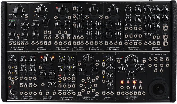 Erica Synths Black System II Eurorack Modular Synthesizer | Sweetwater