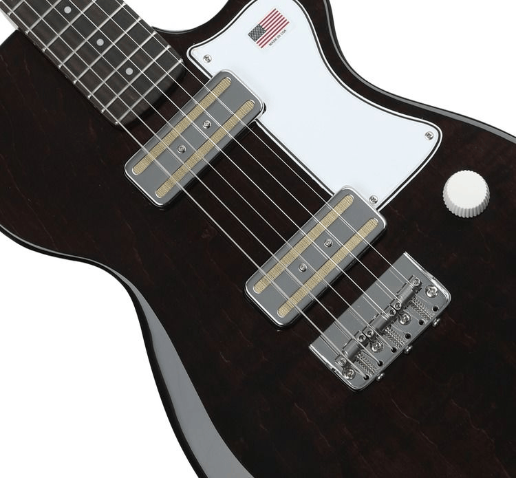 Harmony Juno Flame Maple Electric Guitar - Transparent Black