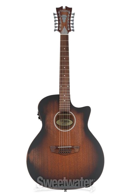 D'Angelico Premier Fulton LS 12-string Acoustic-electric Guitar - Aged Mahogany
