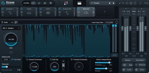 iZotope Ozone 11 Advanced Mastering Software Suite