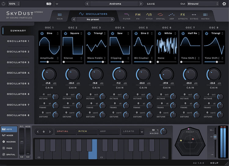 Sound Particles SkyDust Stereo Virtual Instrument Plugin Sweetwater