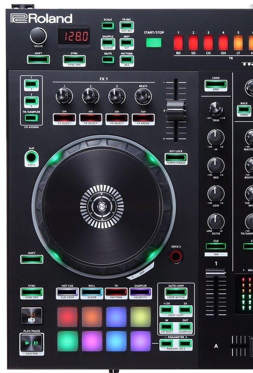 Roland DJ-505 2-deck Serato DJ Controller with Drum Machine