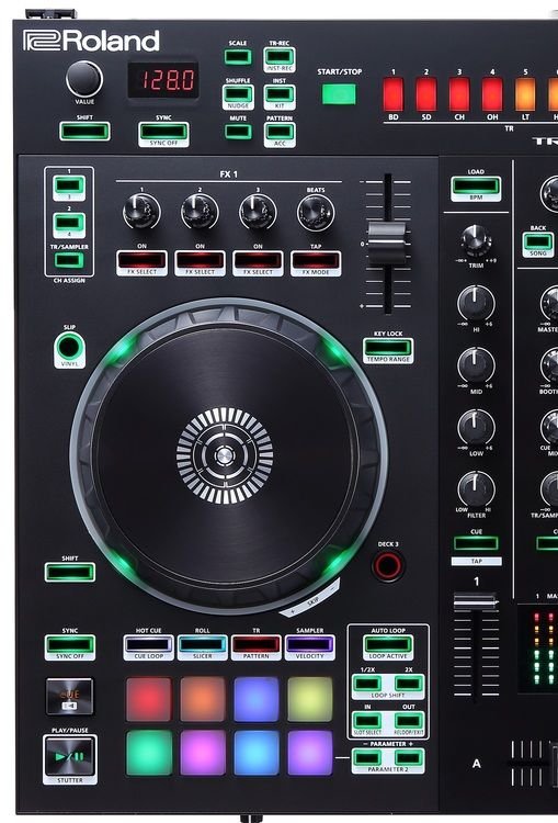 Roland DJ-505 2-deck Serato DJ Controller with Drum Machine 