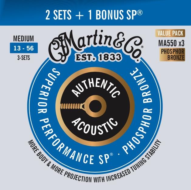 Other MA550 Authentic SP Phosphor Bronze Medium Gauge Acoustic Guitar Strings 41Y18MA550