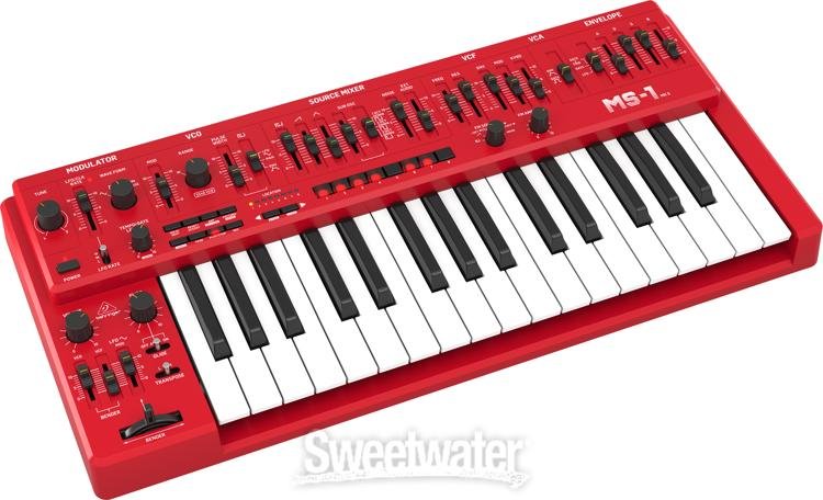 Behringer MS-1 MK II-RD 32-key Monophonic Analog Synthesizer - Red