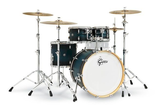 Gretsch Drums Renown RN2-E8246 4-piece Shell Pack - Satin Antique Blue Burst