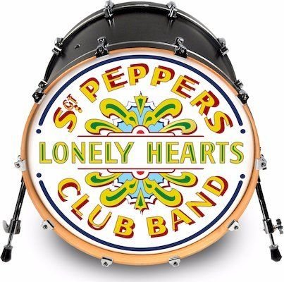 Evans Beatles 'Pepperland Woods' 20 Inch Bass Drum Head - Yellow Submarine 55th Anniversary Coated Resonant Head