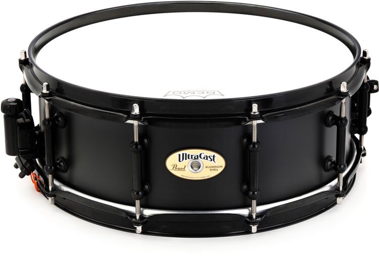 Pearl Ultracast Aluminum Snare Drum - 5 inch x 14 inch, Matte Black |  Sweetwater