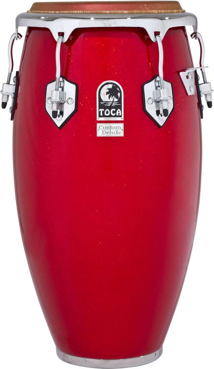 Toca Percussion Custom Deluxe Fiberglass Quinto - Red Sparkle