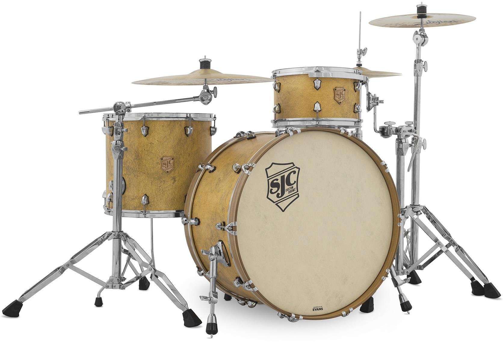 SJC Custom Drums Heirloom 3-piece Shell Pack Dirty Mint