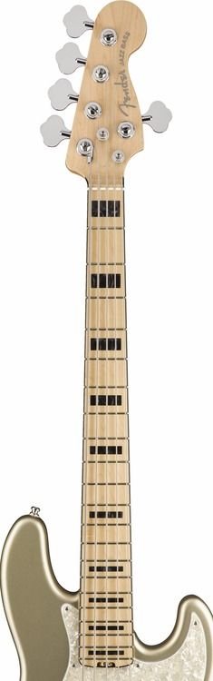 Fender American Elite Jazz Bass V - Champagne w/ Maple