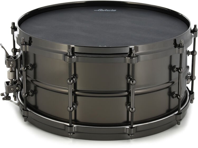 Ludwig Special-edition Satin Deluxe Black Beauty Snare Drum - 6.5 inch x 14 inch, Black Nickel Hardware, Sweetwater Exclusive