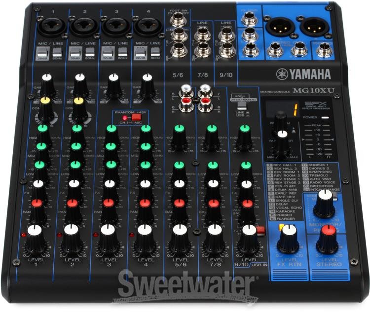 Yamaha MG10XU 10-channel Mixer with USB and FX | Sweetwater