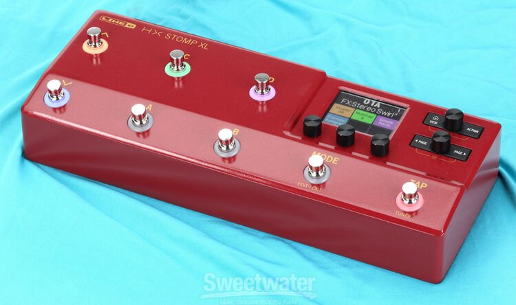 Line 6 HX Stomp XL Guitar Multi-effects Floor Processor - Burgundy