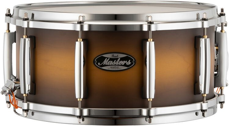 Pearl Masters Maple Gum Snare Drum - 6.5 x 14-inch - Matte Olive Burst