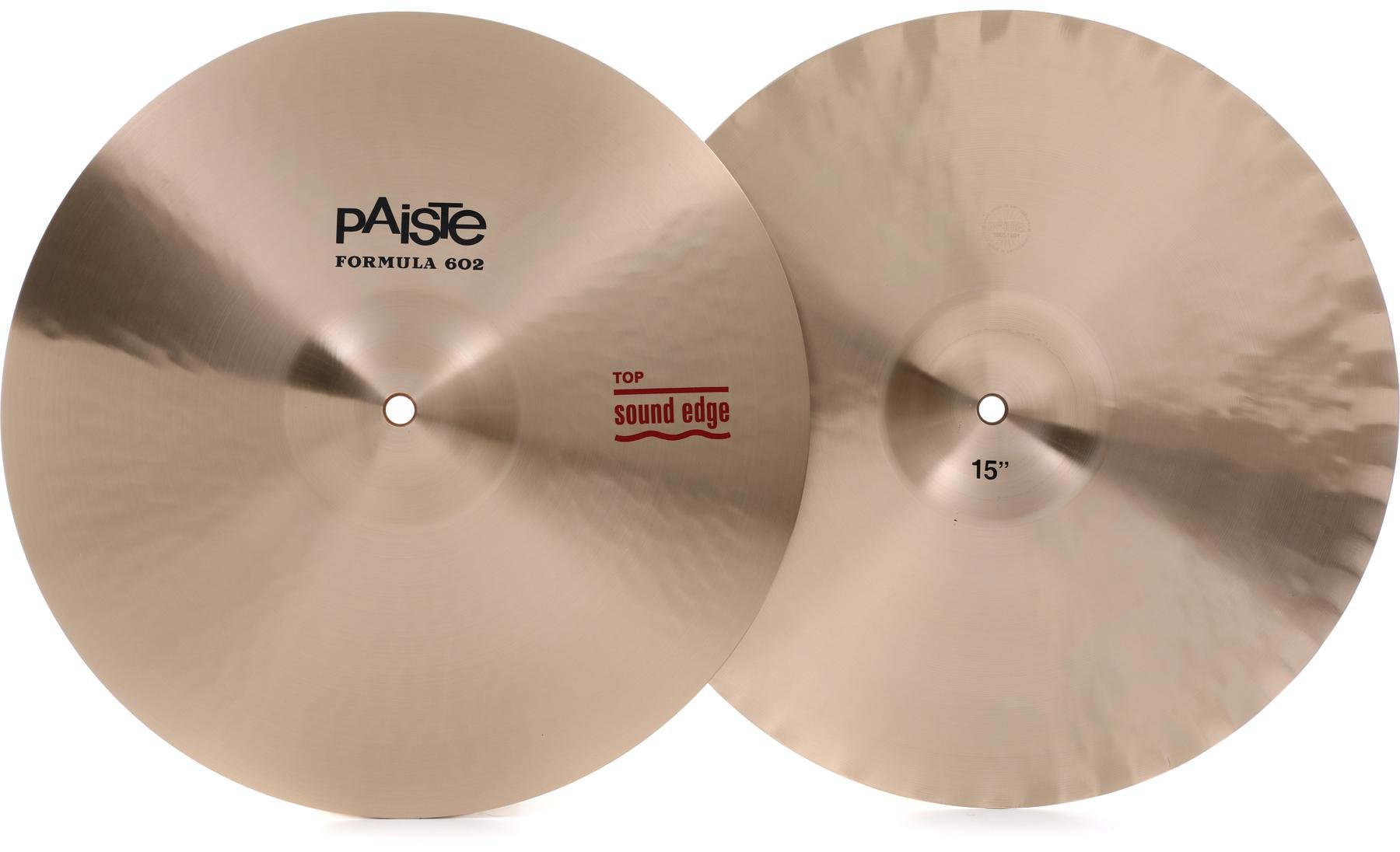 Paiste 15 inch Formula 602 Sound Edge Hi-hat Cymbals | Sweetwater