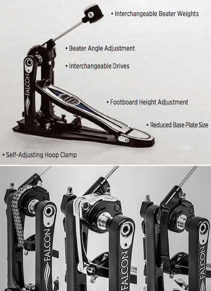Mapex PF1000 Falcon Single Bass Drum Pedal - Double Chain | Sweetwater