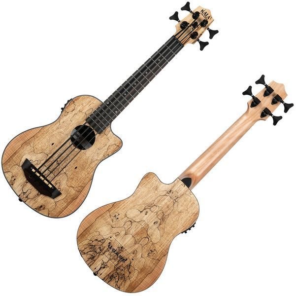 Kala U-Bass Spalted Maple Acoustic-Electric Bass Guitar - Natural 
