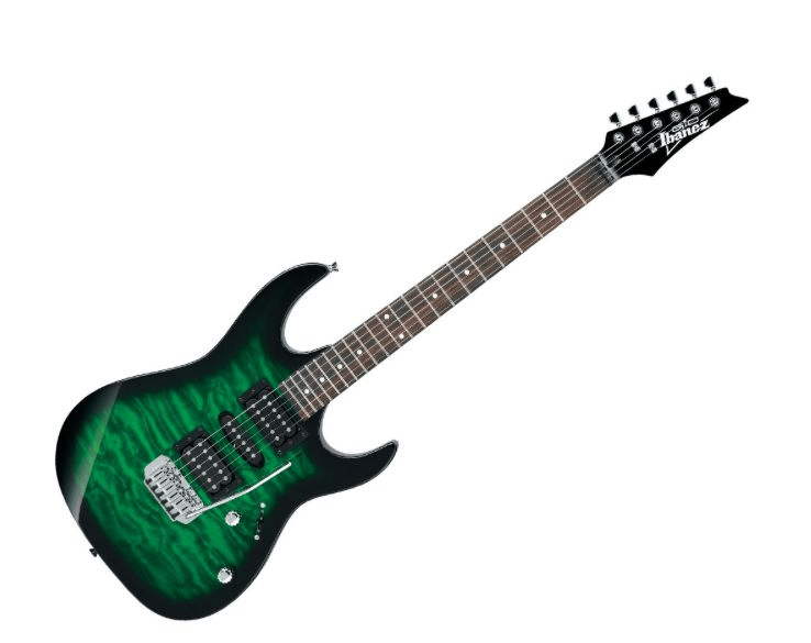 Ibanez Gio GRX70QA Electric Guitar - Transparent Emerald Burst 