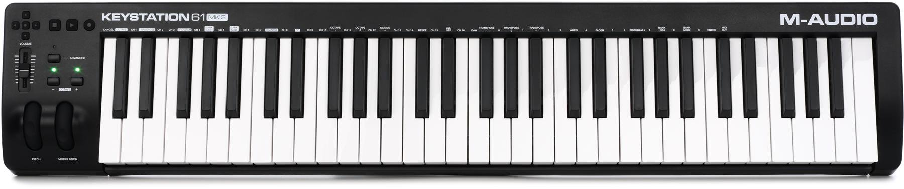 M Audio Keystation 61 Mk3 61 Key Keyboard Controller Sweetwater