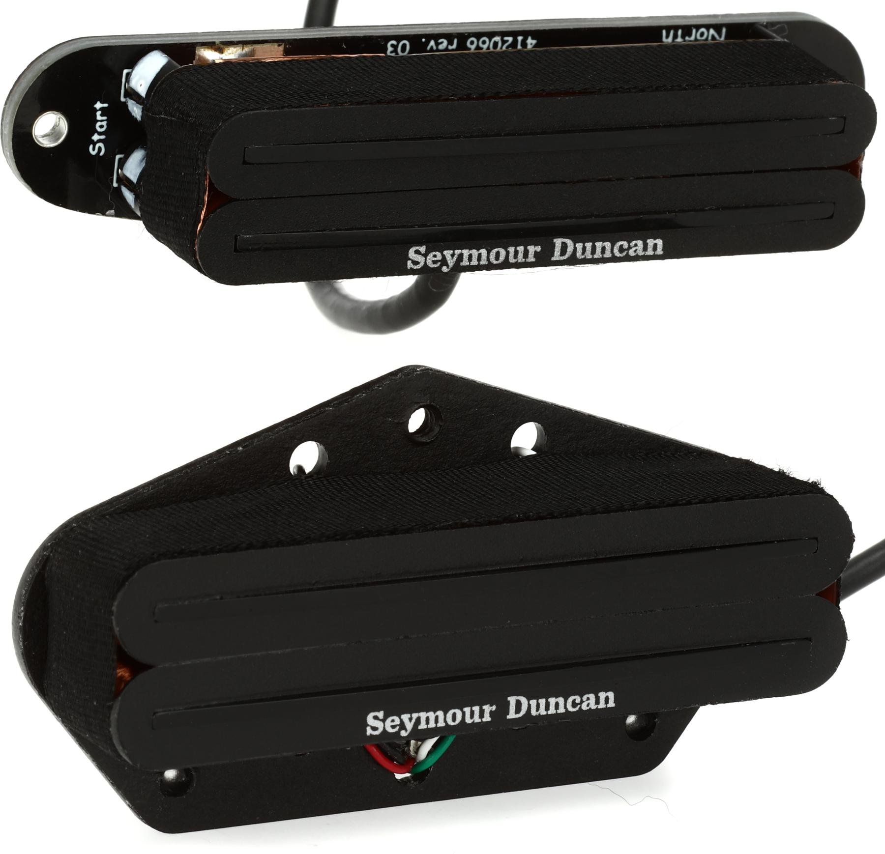 Seymour Duncan Sthr 1 Hot Rails Tele 2 Piece Humbucker Pickup Set Black Sweetwater